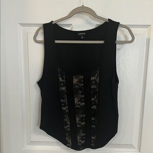 Torrid black with lace courset style tank  size 1X